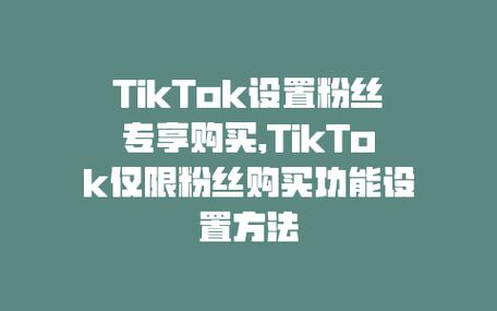 tiktok粉丝也可以购买吗的简单介绍